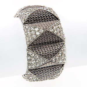 BR351: Elegant Crystal Stretch Bracelet