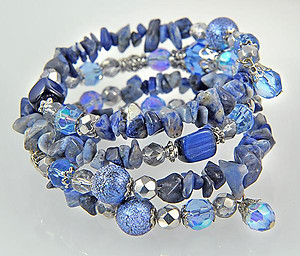 BR222: Lapis Beaded Memory Bracelet (3 Colors Available)