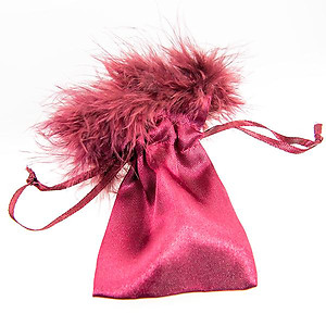 BXP64: Satin Feather Burgundy Gift Bag