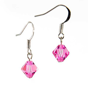 EA425: Pink Swarovski Earrings