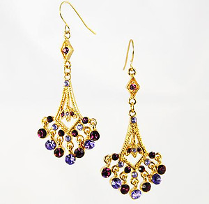 EA461: Amethyst Chandelier Earrings 