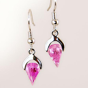 EA477: CZ Pink Ice Fantasy Earrings