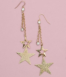 EA507: Dangle Star Earring with Crystal