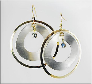 EA513: 2-Tone Hoop Earrings