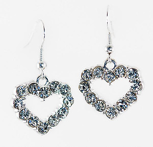 EA558:Crystal Heart Earrings