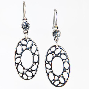 EA576: Brightonesque Oval Earrings Gold