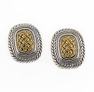 EA618: Brightonesque Two Tone Earrings