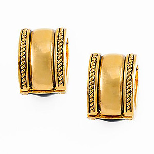 EA639: Magnetic Black and Gold Earrings