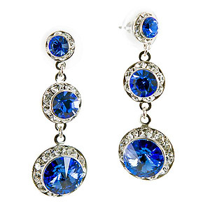 EA666: Swarovski Sapphire Chandelier Earrings