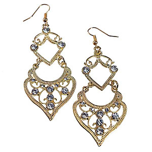 EA727: Elegant Filigree Heart Inspired Earrings