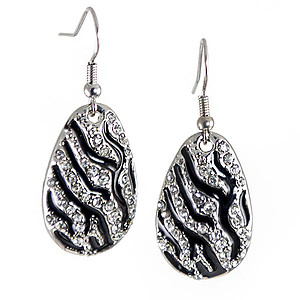 EA740: Zebra Crystal Earrings