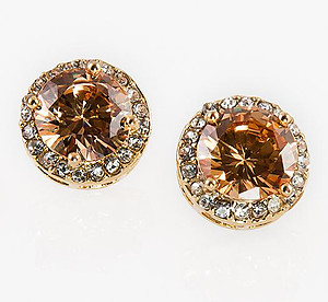 EA81A: CZ Light ColoradoTopaz Earrings