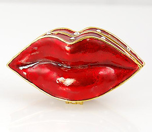 EJ02: Red Hot Enamel Lip Box