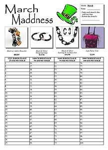 Mar24: March Maddness Contest Flyer