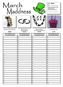 Mar: March Maddness Contest Flyer
