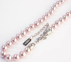 NA08: Blush Glass Pearl Necklace