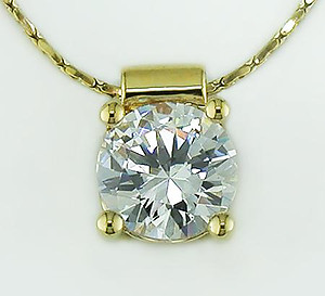 NA187: Princess-Cut CZ Necklace