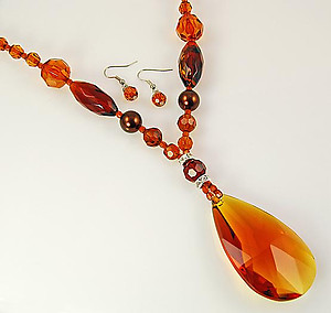 NA202: Stunning Topaz Necklace & Earring Set