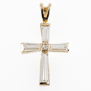 NA218: Elegant CZ Cross