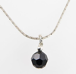 NA221: Black Austrian Crystal Necklace