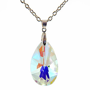 NA242: AB Crystal Teardrop Pendent