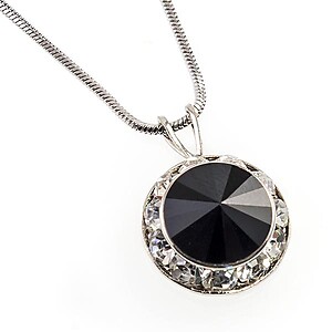 NA260BK: Black Swarovski Classic Necklace