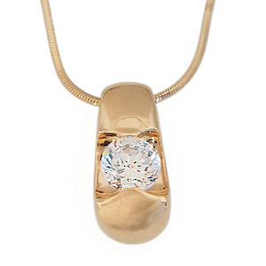 NA263: Golden CZ Necklace