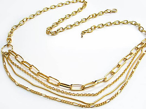 NA303: Multi Strand Gold Neclace