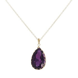 NA306: Amethyst Tear Drop Necklace