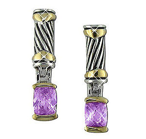 NC118A: Yurman Style CZ Earrings