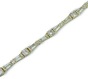 NC119: Designer CZ Bracelet in Silver or Gold