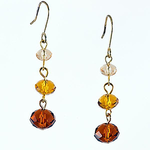 NC159: Exotic Topaz and Gold Necklace and Earrings