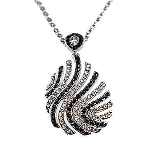NC177: Elegant Austrian Crystal Set Zebra Inspired