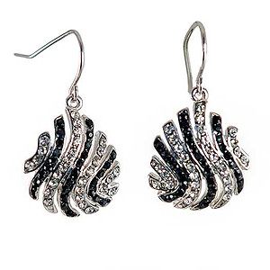 NC177: Elegant Austrian Crystal Set Zebra Inspired