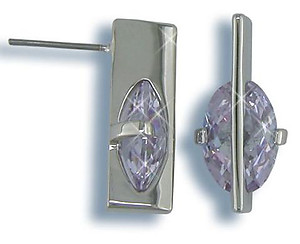NC73: Oval Cut CZ Earrings