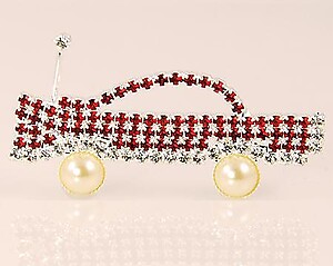 PA19: Austrian Crystal Pink Caddy Car Pin