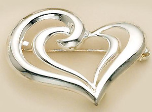 PA275S: Double Heart Pin