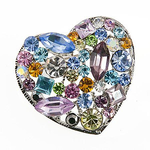 PA405: Multi-Color Heart Pin