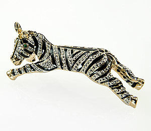 PA581: Crystal Zebra Sholder Pin