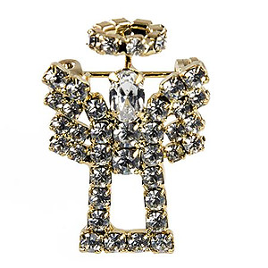 PA676:Crystal Angel Pin