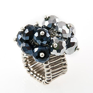RA113 Crystal Stretch Ring