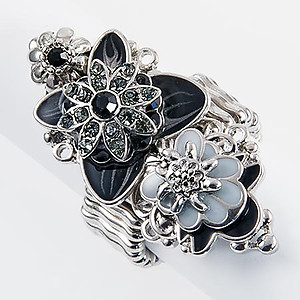 RA123: Floral Stretch Enamel Ring