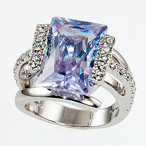 RA126: Violet CZ Ring