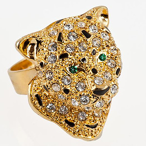 RA141: Leopard / Cheetah Adjustable Ring