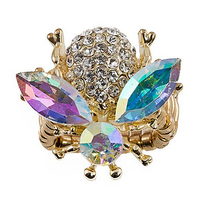 RA161: Stunning AB Crystal Bee Ring