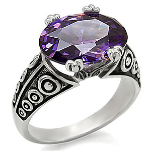 RA193: Amethyst Yurman Style Ring