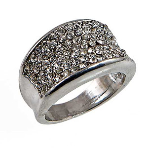 RA310: Barrel Pave Crystal Ring