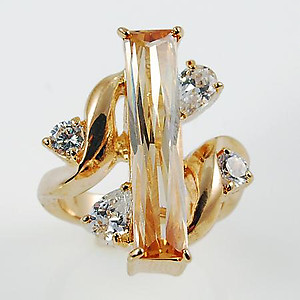 RA107: Designer Topaz CZ Ring