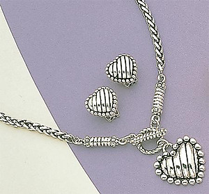 SNT284: Brightonesque Silver Heart Set