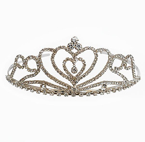 TR32: Elegant Double Heart Tiara